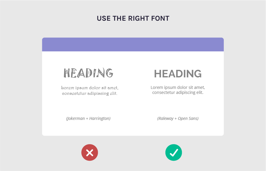 Increase legibility by using the right font